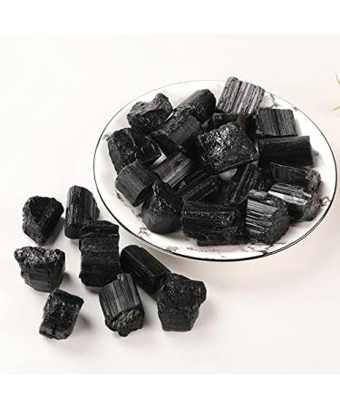 Crystal TOME Large 1" 0.45 lb Bulk Rough Black Tourmaline Crystal Rocks for Tumbling Cabbing Decoration Polishing Wicca Reiki Healing Crystals - Natural Raw Stones 200 Grams - Buy Online on GoSupps.com