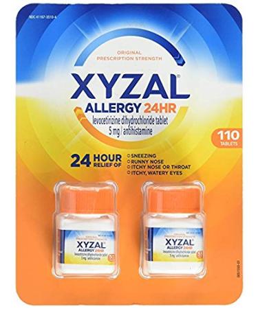 XYZAL Allergy 24 Hour 4 Bottle (220 Tablets Total) vjpFsiRUI