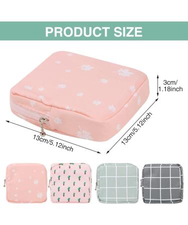 4Pcs Zipper Sanitary Napkin Storage Bag for Teen Girls Menstrual Pad Organizer (4 pcs) - Buy Online on GoSupps.com