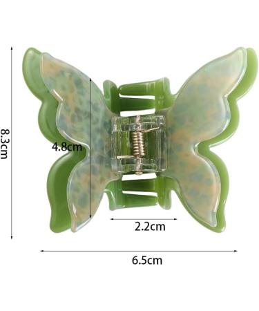 Vctitil Double Layer Butterfly Acetate Hair Claws Hair Clips Ponytail Holders Shark Clip Barrettes Hair Accessories for Women Girl Thin Thick Hair(green) - Buy Online on GoSupps.com