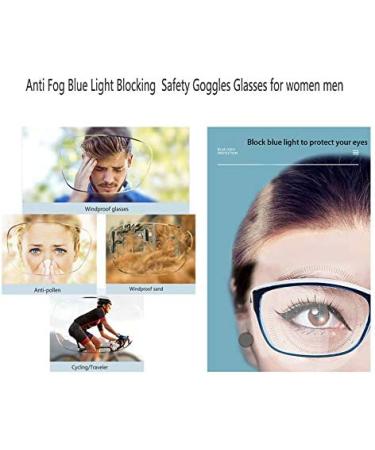 2 Pack Blue Light Blocking Safety Goggles for Men Women - Black & Clear - Buy Online on GoSupps.com