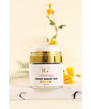 LaabelleGlow Perfect Radiant Skin Cream 1.76oz White and Gold Jar Facial Moisturizer
