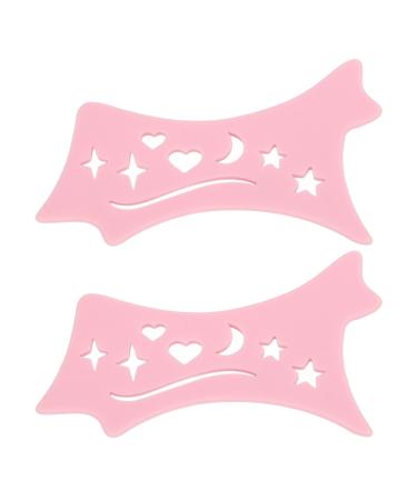 Eyeshadow Applicators Shaper Tool Makeup Models Template Eyeshadow Stencil Tool Cutout Star Moon Heart Pattern Shaping Tools 2pcs for Beginners Women (Pink)