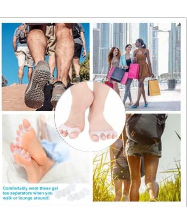 Toe Separators & Smoothers - 2 Pairs White for Hammer Toes Plantar Fasciitis Hallux Valgus & More - Buy Online on GoSupps.com