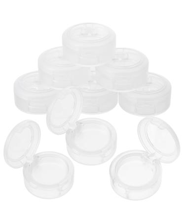 SHERCHPRY 8pcs Box Empty Eye Shadow Box Makeup Containers Compact Eyeshadow Travel Eyeshadow Holder Cream White 4x3.8cm