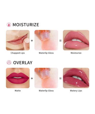 Lucoss Vitamin B+C Plumping Lip Gloss - Shimmer Lip Volumizer in Clear Pink Blue & Orange | International Shipping - Buy Online on GoSupps.com
