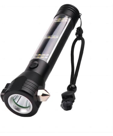 10 in 1 Flashlight Car LED Flashlight for Emergencies Window Breaker Seatbelt Cutter Multifunction Solar Flashlights USB Rechargeable 7 Modes Flashlight Red - Buy Online on GoSupps.com