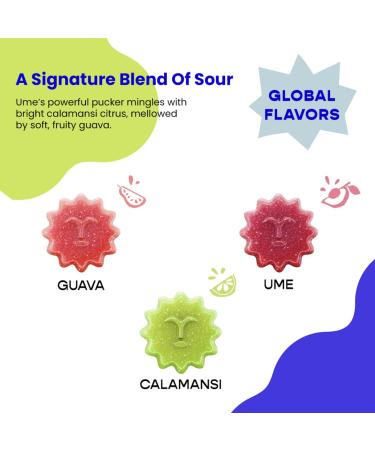 Better Sour Gummies - Guava Calamansi & Ume | Healthy Plant-Based Candy | Low Sugar Treats for Kids & Adults (Pack of 3 - Buy Online on GoSupps.com