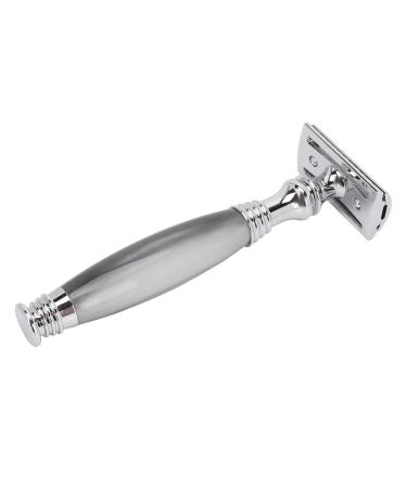 Manual Razor Holder Gray Metal Razor Holder with Open Comb for Men for Shaving