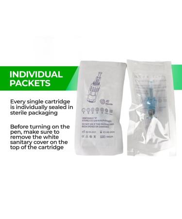 Dr. Pen Ultima X5 Replacement Cartridges - 10 Pack 42 Pins (0.25mm) - Disposable Bayonet Slot Parts - Buy Online on GoSupps.com