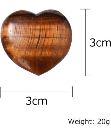 Tiger Eye Crystal Heart Stone - Natural Healing Energy for Yoga Reiki Meditation - Buy Online on GoSupps.com