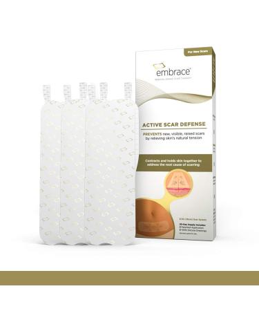 Embrace Active Scar Defense for New Scars, FDA-Cleared Silicone Scar Sheets, 6.3 Inch, X-Large, 30 Day Supply Extra Large, 6.3in (30 Day Supply)