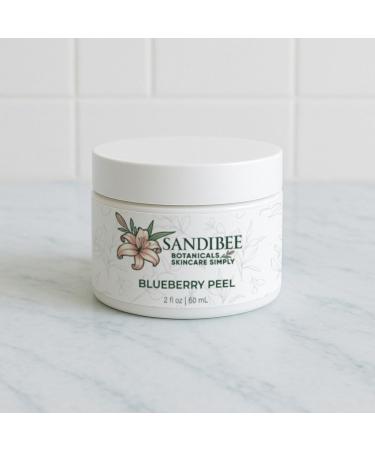 SandiBee Botanicals Blueberry Enzyme Peel Natural Facial Exfoliating Treatment 2 fl oz Gentle Weekly Skincare for Sensitive and Acne-Prone Skin - Buy Online on GoSupps.com