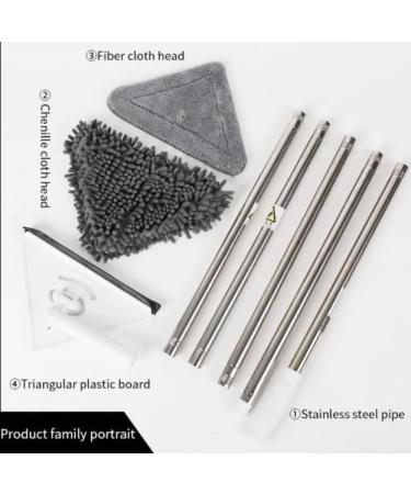 ZABEES Wash Cleaning Squeegee Washing Glass Mop Ceiling Car Kitchen Wall Flat Mop Windows Telescopic Wiper Brush With Triangle 1.1m - Buy Online on GoSupps.com