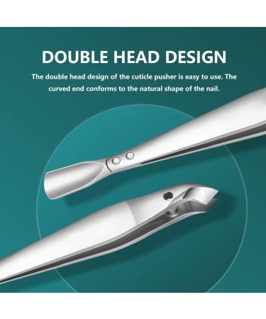 Cuticle Trimmer Stain Steel Cuticle Nip with Pusher Nail Dead Skin Remover for Fingernails/Toenails Professional Manicure Nail Tools - Buy Online on GoSupps.com