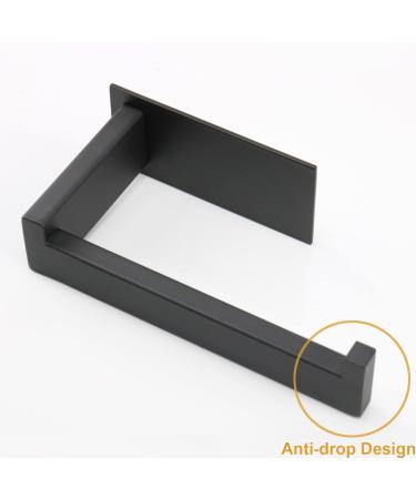 Vanloory Self Adhesive Toilet Paper Holder - Rustproof Stainless Steel, Easy Install, Matte Black Finish - Ideal for Office and Bathroom - Buy Online on GoSupps.com