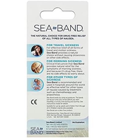 Sea-Band Acupressure Wrist Bands - 3 Pairs | Nausea Relief | Motion Sickness | Drug-Free - Buy Online on GoSupps.com
