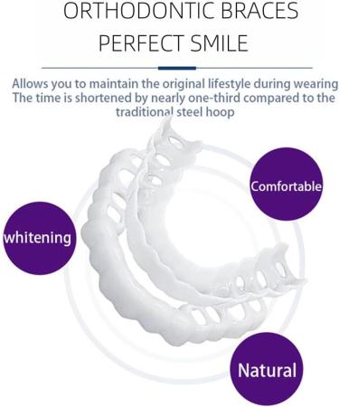  2 Pairs Adjustable Temporary for Men & Women Natural Comfortable Design to Restore Confident Smile (2) - Buy Online on GoSupps.com