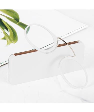Kokobin Unisex Reading Glasses - Compact Mini Nose Clip Visual Aid +2.5 | Always Handy Ironing Glasses in White  - Buy Online on GoSupps.com