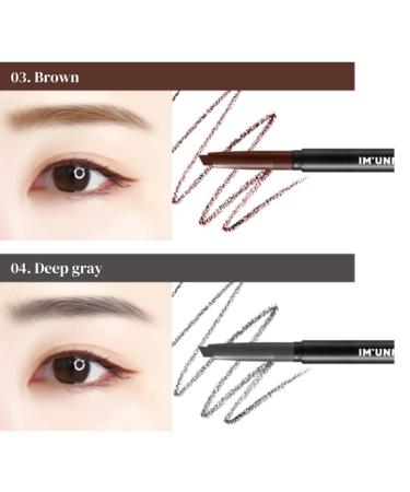 IM UNNY Eyebrow Pencil (Black-brown) - Waterproof, Ultra-Triangle Tip for Hair-like Strokes, Longwearing & Soft | Korean Makeup - Buy Online on GoSupps.com
