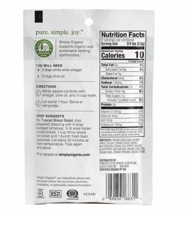 Simply Organic Italian Seasoning | Certified Organic & Gluten-Free | 0.7 oz (Pack of 3) - Buy Online on GoSupps.com