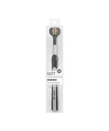 Eastuy Schwarz Three-Sided Toothbrush for Special Needs | Non-Slip Sensory Tooth Cleaner for Family - Soft Bristles for Men & Women - Buy Online on GoSupps.com
