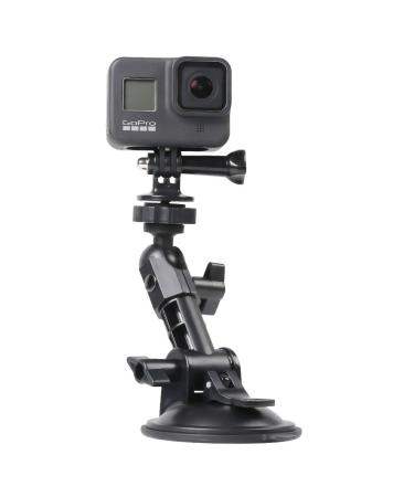 Surewo multi-angle holder with suction cup compatible with GoPro Hero 12/11/10/8/7 black/silver/white hero 6/5/4 Schwarz Apeman Campark Crosstour Akaso and most action cameras