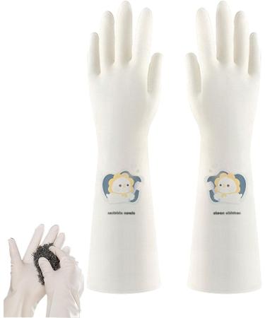 Dish Gloves Creative Cute Dish Gloves Waterproof Household Gloves Reusable Kitchen Gloves with Long Sleeves Household Cleaning Supplies for Daily Chores Chick - Buy Online on GoSupps.com