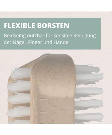 PARSA Beauty Nature Love Double-Sided Nail Brush - Hand Washing Brush in Beige | 1 Piece for Perfect Nail Care - Buy Online on GoSupps.com