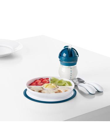 OXO Tot Stick & Stay Suction Divided Plate | Navy Blue | Best Child-Friendly Dinnerware for Easy Mealtime - Buy Online on GoSupps.com