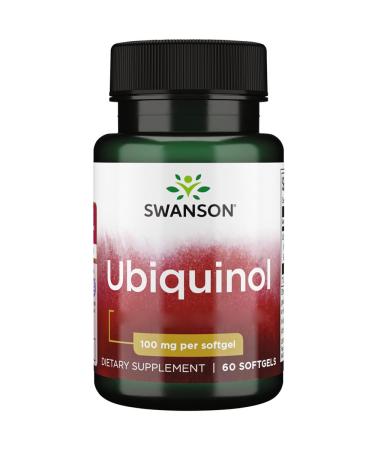 Swanson Ultra Ubiquinol Coenzyme Q10 Active 100mg 60 Soft Capsules High Dosed Lab Tested Gluten Free Non-GMO