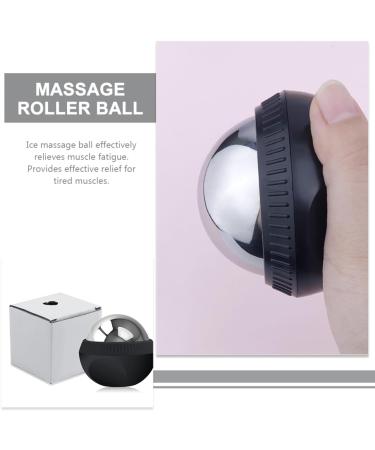 Buy Minkissy 304 Stainless Steel Ice Massage Ball - Removable Cold Compress for Muscle Relief | Metal Massage Tools & Rollball Massager (Black) - Buy Online on GoSupps.com