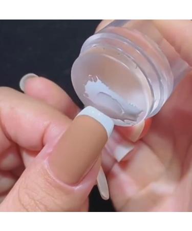 HJ-NAT074-2 French Silicone Nail Art Stamp Set - 2-Piece Transparent Template for Manicure & Scrapbooking - Buy Online on GoSupps.com