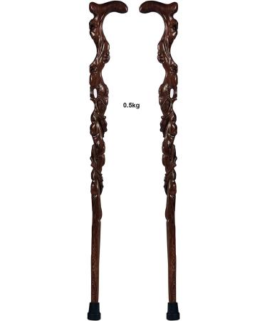 Wooden Walking Stick Solid Cane Natural Hardwood Walking Cane Rosewood Crutches Hand Carved Older Walking Stick - Buy Online on GoSupps.com