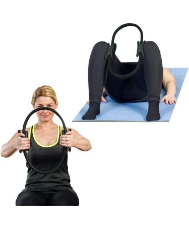 CampTeck Double Grip Pilates Ring - Yoga Resistance Ring for Gym Training | Black Fitness Circle - Buy Online on GoSupps.com