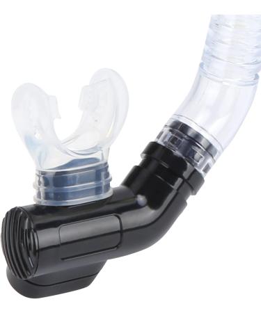 Janzoom Adults Snorkel Set - Tempered Glass Goggles, Adjustable Buckle, Dry Top Snorkel Tube - Ideal for Diving - Black - Buy Online on GoSupps.com