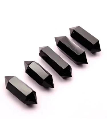 for Obsidian Double Wand Points Natural Stones and Minerals Polished Quartz Crystals Gemstones fine Decoration Gifts dingchi Stone Mineral Specimen