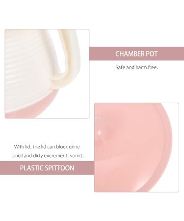 Housoutil 1PC Chamber Pot with Lid Bedpan Bedside Urinal Bottle with Cover and Handle Bed Pan Urine Bucket to Suitable for Household Pregnant Kids Elderly Adults (Pink) - Buy Online on GoSupps.com
