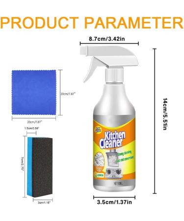 ZZNCMY Clean Up Kitchen Oil Stains Powerful Kitchen Grease Cleaner Oil Stain Cleaner All-Purpose Kitchen Cleaner For Oven Pots Grill (2Pcs) - Buy Online on GoSupps.com