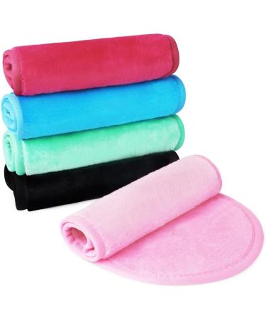 URAQT 5 Pack Face Cloths Make Up Remover Microfibre Face Wipes for Reusable Makeup Remover Cloth Washable Ultra Soft Facial Cleansing Wipe Cloths (Blue/Rose/Red Black/Pink/Green) 5pcs-multi-colored - Buy Online on GoSupps.com