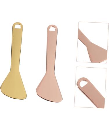  Healvian Healvian 2 Pieces Rich Spoon Makeup Kit Makeup Kit Facial Massager Eye Massager Reusable Makeup Scoop Cosmetic Mixing Spatula Face Cream Spoon Makeup Spoon Alloy Golden - Buy Online on GoSupps.com