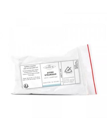 Stearic acid - Texturing agent for oily preparations - Emollient nourishing and protective properties - 100% plant and natural origin - MY COSMETIK - 10 g