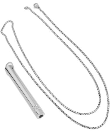 Mindful Breathing Necklace Skin Friendly Stress Relief Mindful Necklace for Everyday Wear (Steel Color) - Buy Online on GoSupps.com