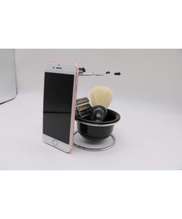 MEICOLY 5 in 1 Men's Shaving Kit with Stainless Steel Stand - Razor Blades, Brush, Bowl - Father's Day Gift - Buy Online on GoSupps.com