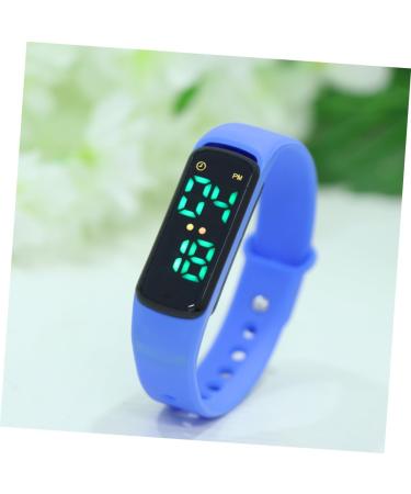 Kisangel Kids Digital Fitness Tracker Watch - Waterproof Smart Children s Wristband with Colorful Lights 23*2cm Blue - Buy Online on GoSupps.com