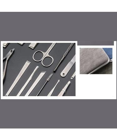 Nail Clippers Set Durable and Portable Stainless Steel Nail Clippers Set Nail Clippers Pedicure Suitable for Gift Gray 15 Pieces Grey - Buy Online on GoSupps.com