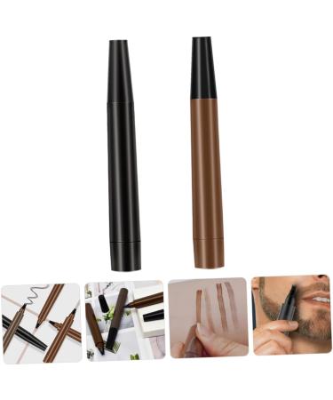 SOESFOUFU 2pcs Eyebrow Pencil Black Waterproof Eyebrow Pen Eyebrow Tool Liquid Eyebrow Pen Beard Pen Plastic - Buy Online on GoSupps.com