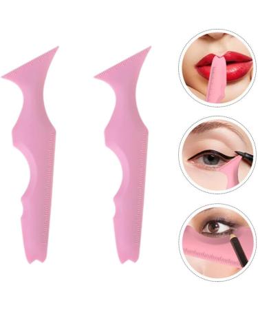 Eyeliner Guide Stencils 2pcs Eyeliner Stencils Wing Tip Quick Eye Makeup Tool Marscara Drawing Aid Multifunctional Silicone Lipstick Wearing Aid Pink Eyeliner Stencils Wing Tips Pink-1 - Buy Online on GoSupps.com