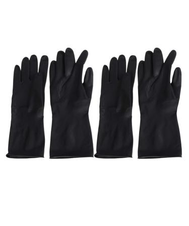 Beaupretty Professional Black Latex Gloves for Hair Intake - Reusable Handheld Salon Accessories (2 Pairs) - Buy Online on GoSupps.com