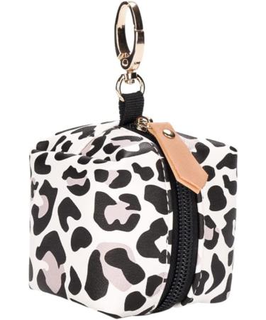 Toddmomy Leopard Print Leather Pacifier Holder Case | Stylish Storage for Toddlers & Small Children | Perfect for Diaper Bags & Strollers - Buy Online on GoSupps.com